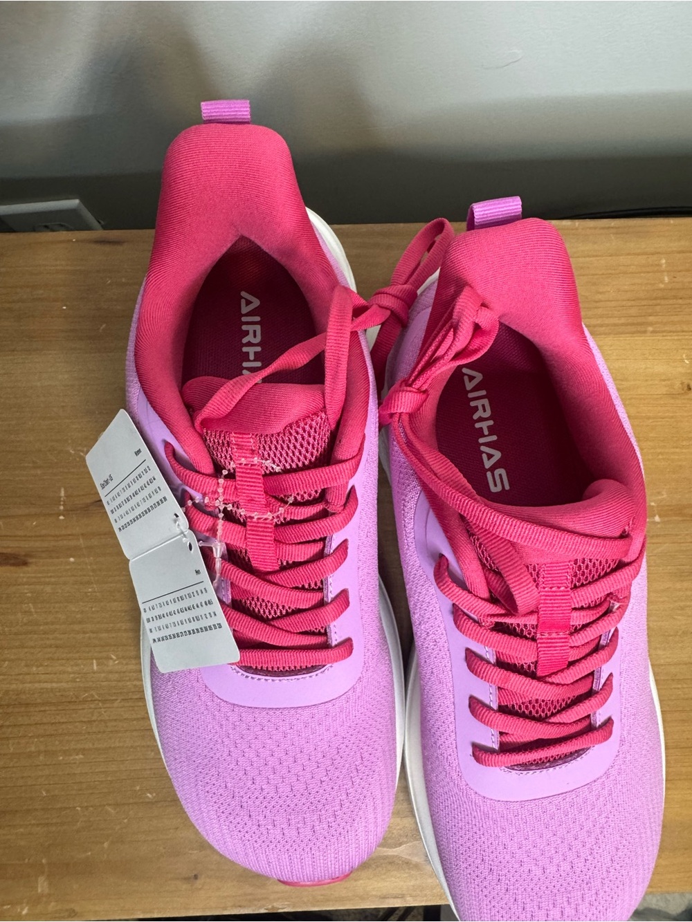 Women's Pink Lace-Up Athletic Sneakers - Picture 2 of 5